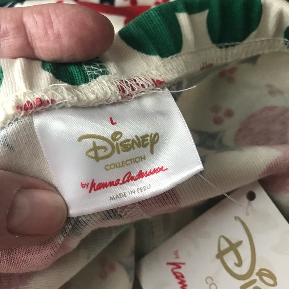 New HANNA ANDERSSON Disney Mickey Mouse Adult Holiday Long John Pajama Pants NWT - Picture 8 of 13
